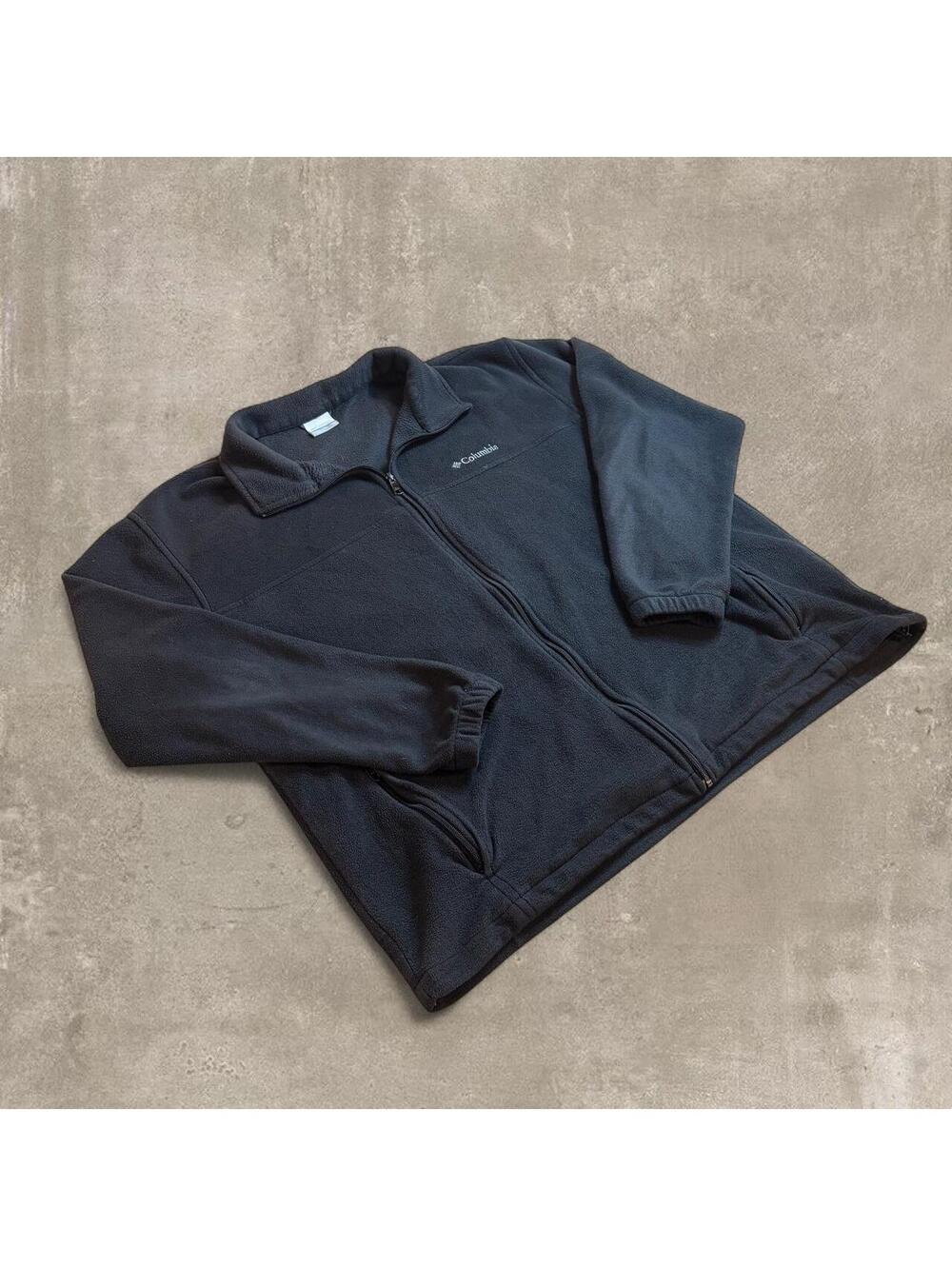 Columbia Mens 3X Black Fleece Full Zip Jacket Steens Mountain Big & Tall